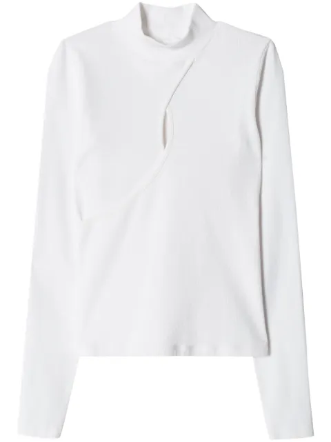 RE/DONE keyhole cut-out mock neck top