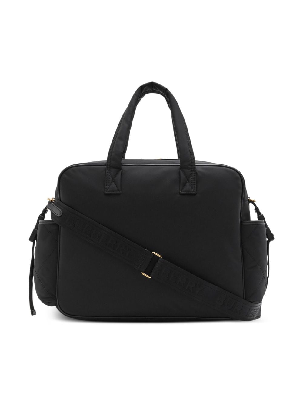 Shop Burberry Quilted Zipped Changing Bag In Black