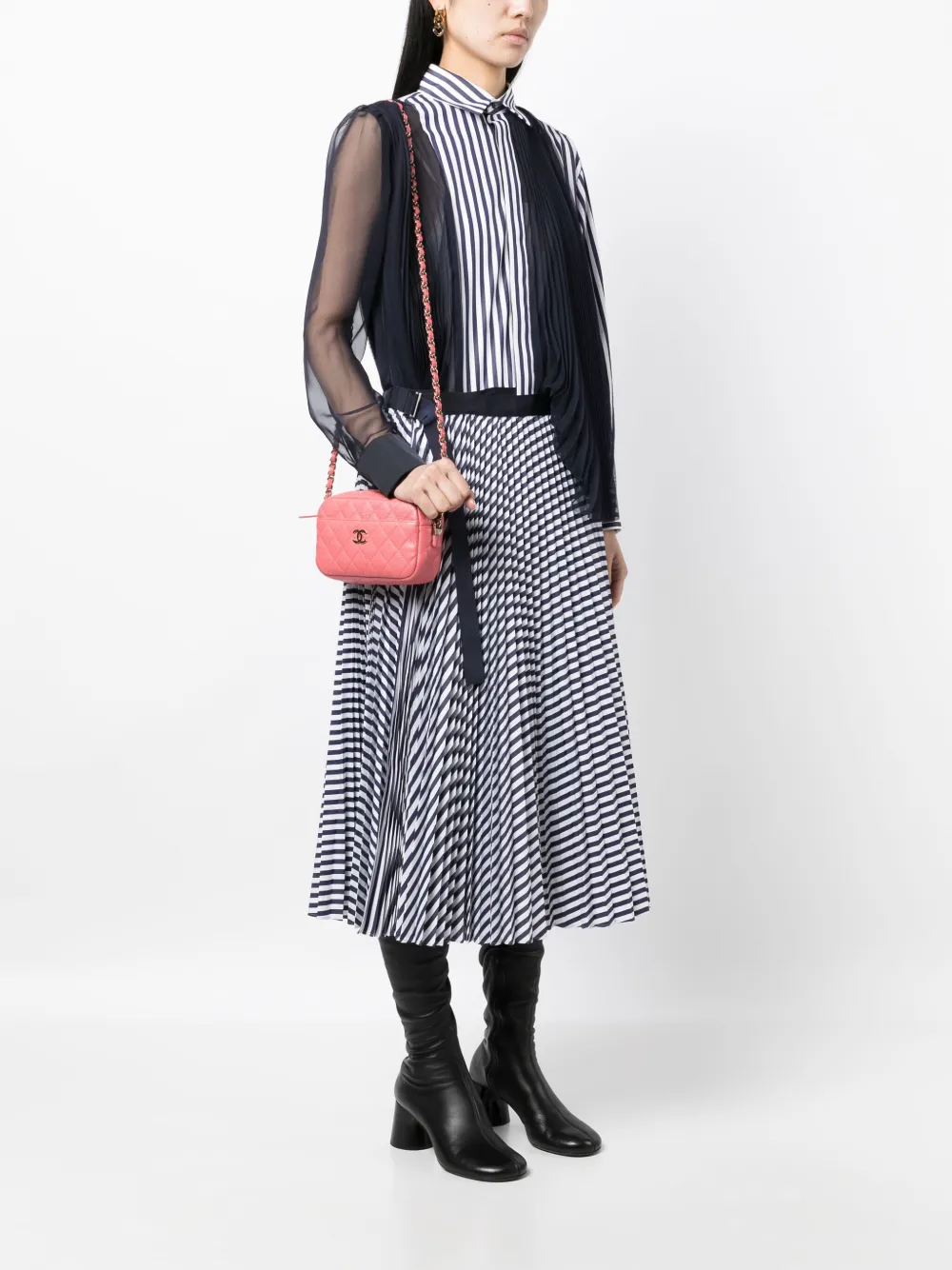 CHANEL Pre-Owned 2018 cameratas met CC plakkaat - Roze