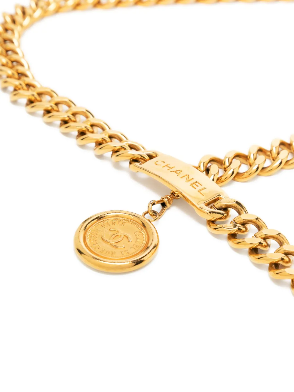 CHANEL Pre-Owned 1990s riem met ketting - Goud