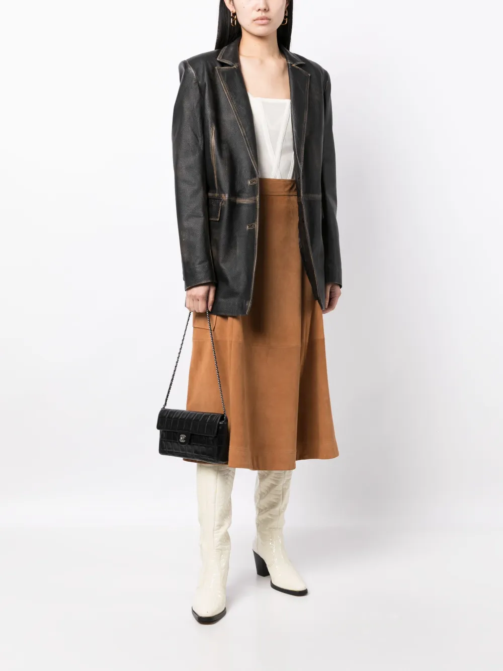 CHANEL Pre-Owned 2000-2001 Choco Bar schoudertas - Zwart