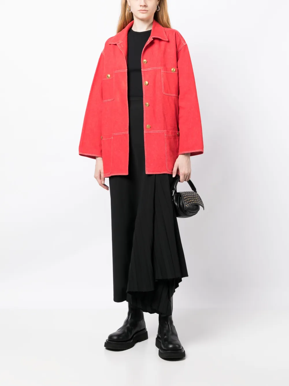 CHANEL Pre-Owned 2000s denim jack - Rood