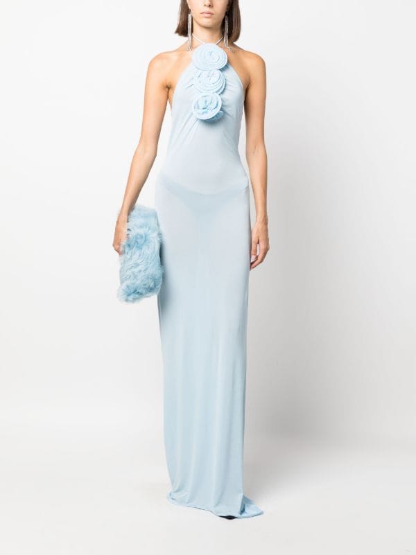 Magda Butrym Blue Dress, Designer Collection