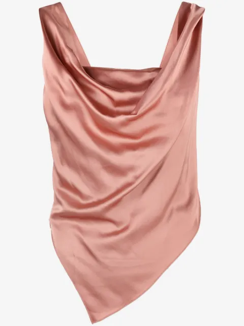 Nanushka Petra sleeveless draped satin top