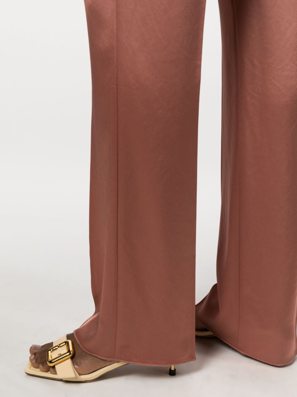 Shop Nanushka Satin Straight-leg Trousers In Pink