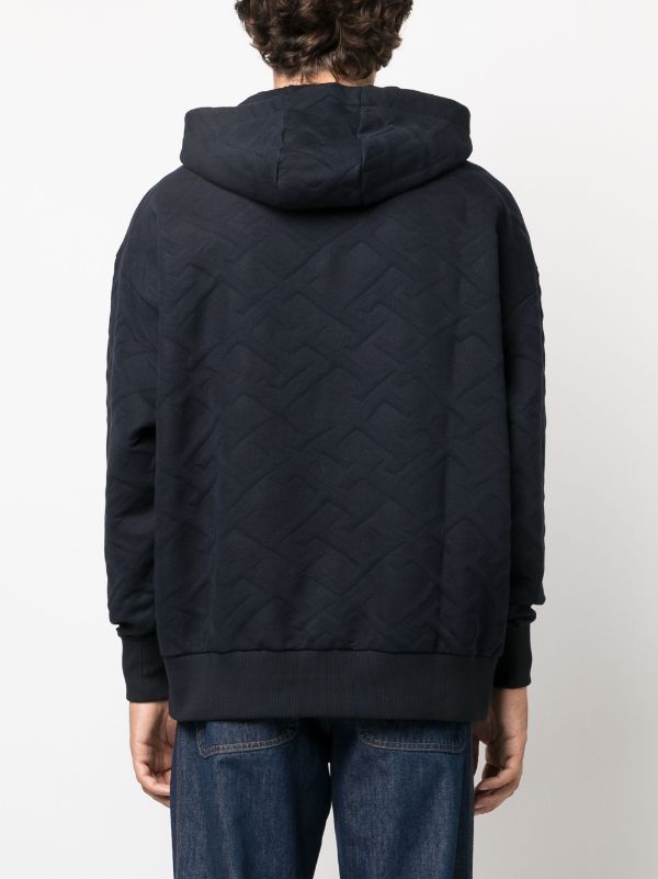 Tommy Hilfiger Embossed monogram pattern Hoodie Farfetch