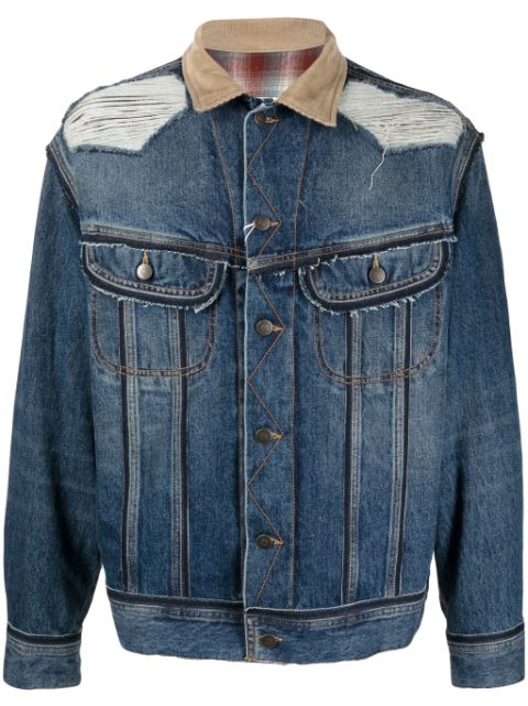 Maison Margiela x Pendleton distressed denim jacket Men