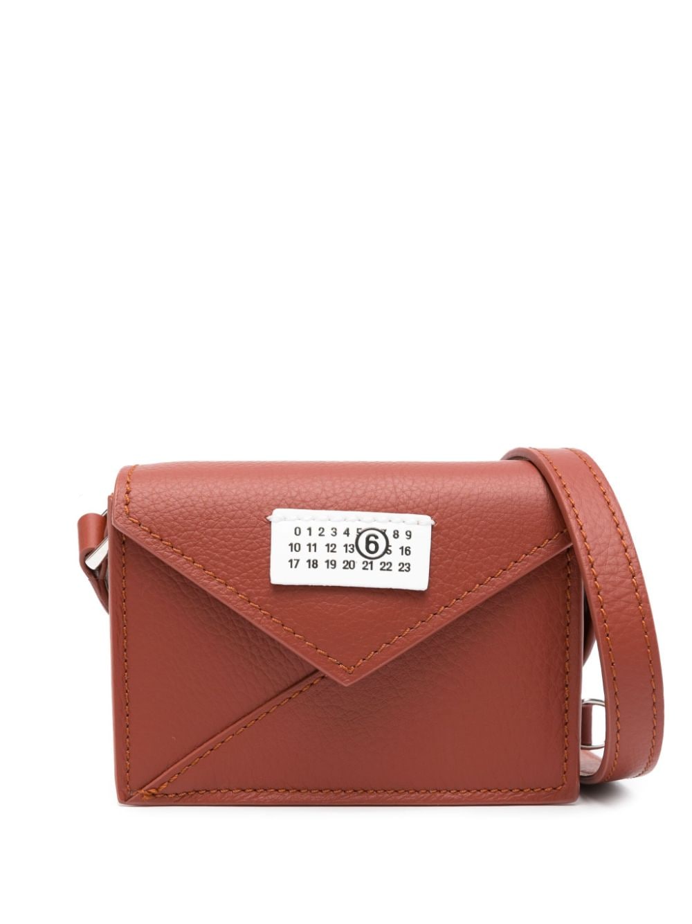 Mm6 Maison Margiela Japanese 6 Leather Mini Bag In Red