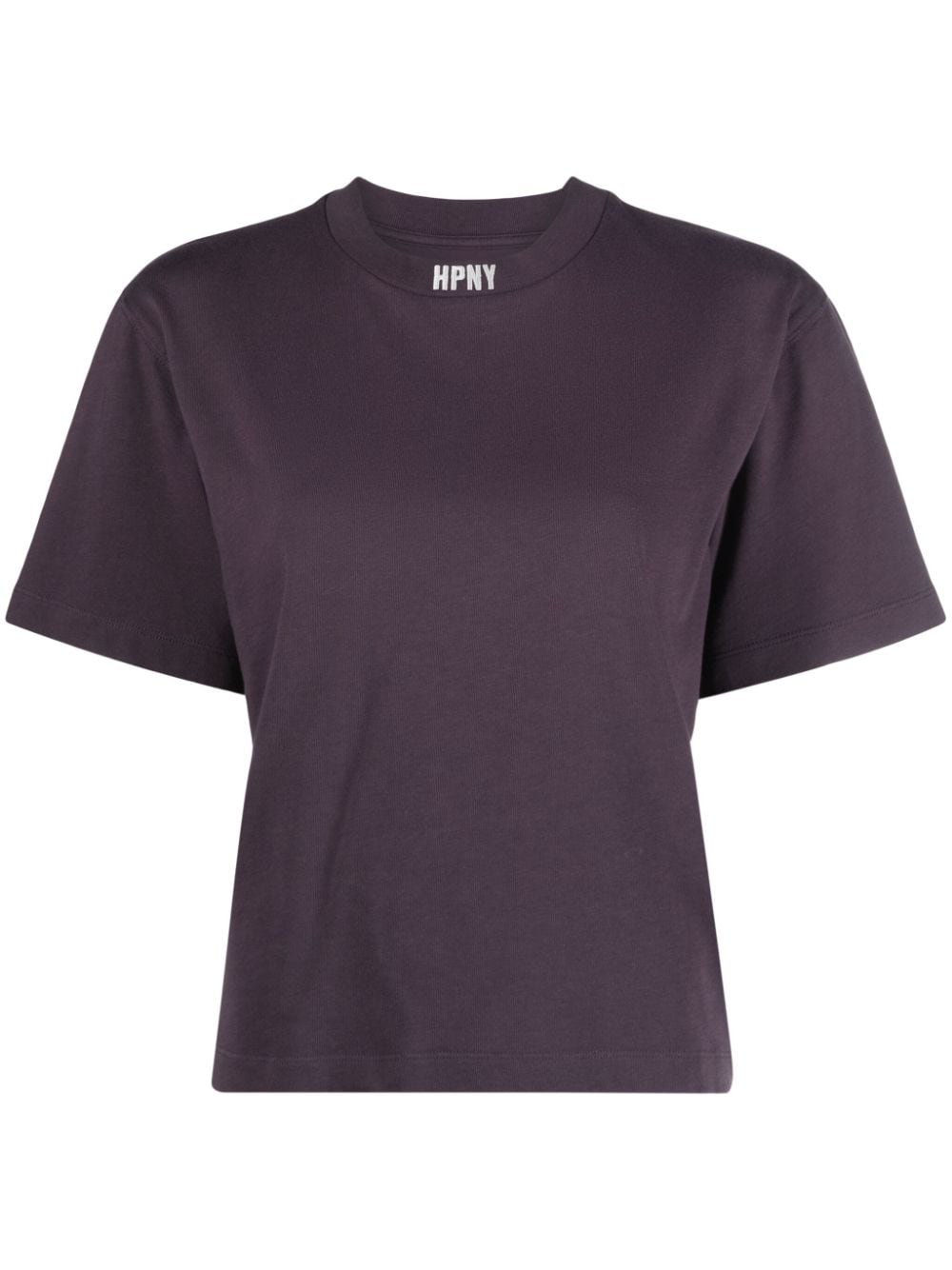 heron preston t-shirt en coton à logo brodé - violet