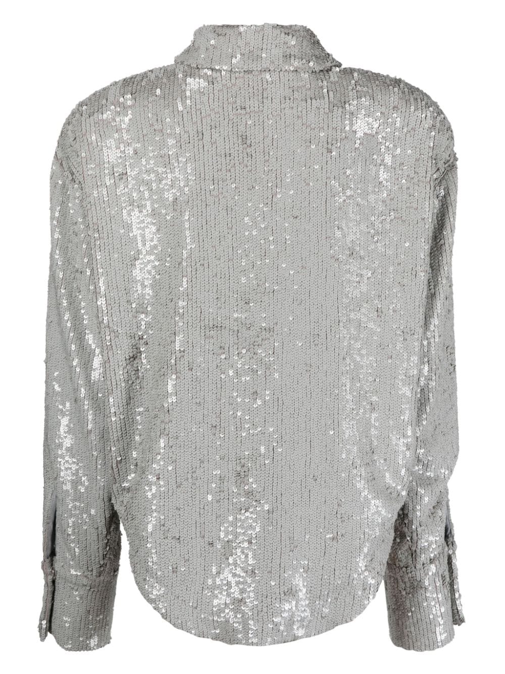 Shop The Mannei Classic-collar Sequin-embellished Jacket In Grey