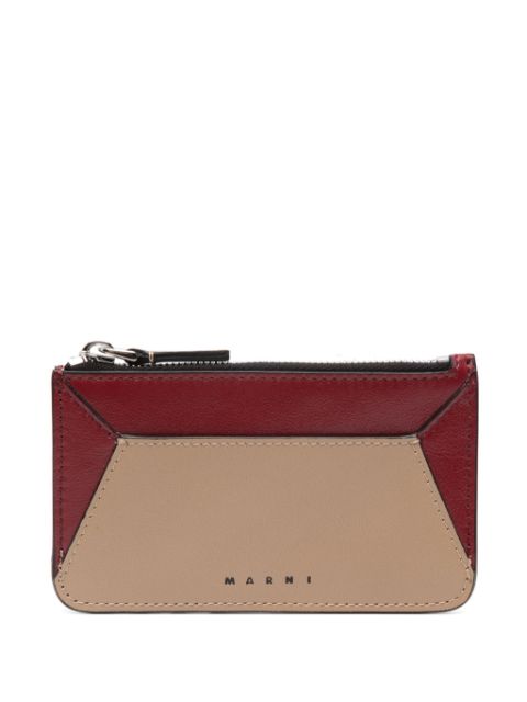 Marni logo-print leather card holder Men