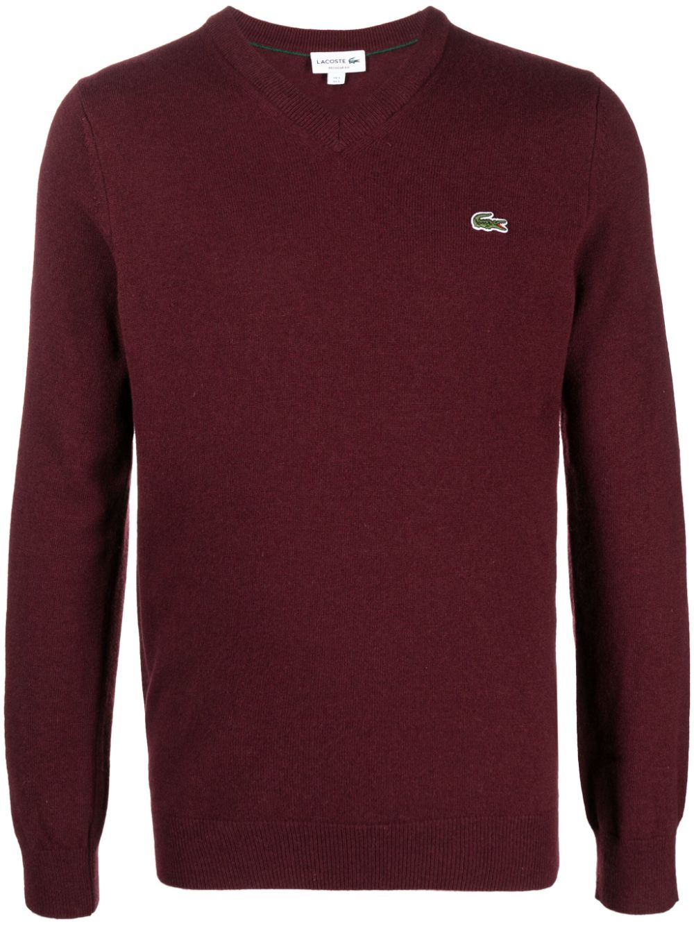 Lacoste burgundy outlet jumper