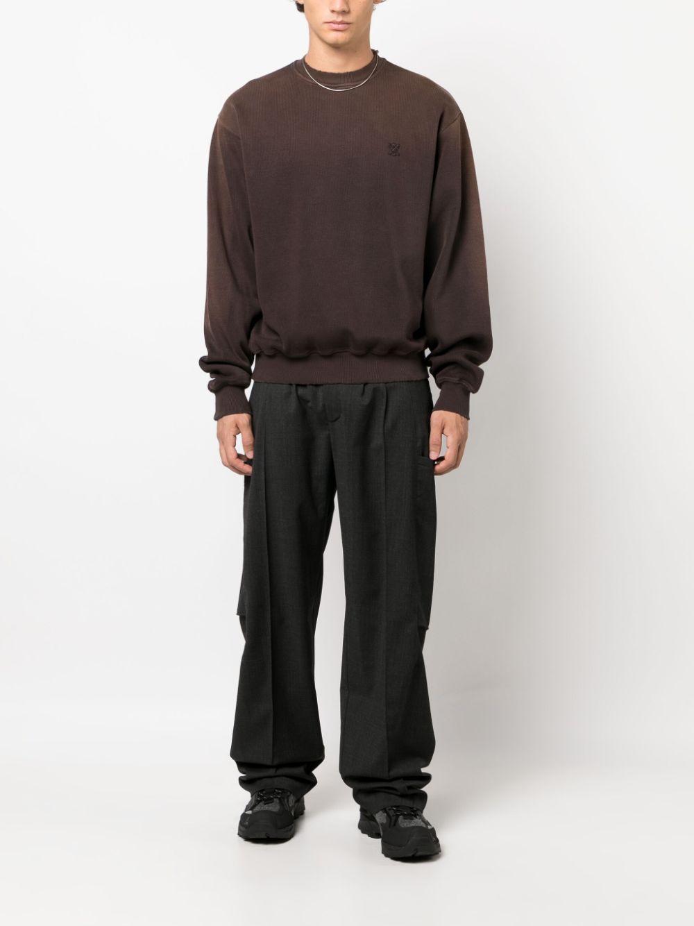 Shop Daily Paper Rodell Faded-effect Sweatshirt In Brown