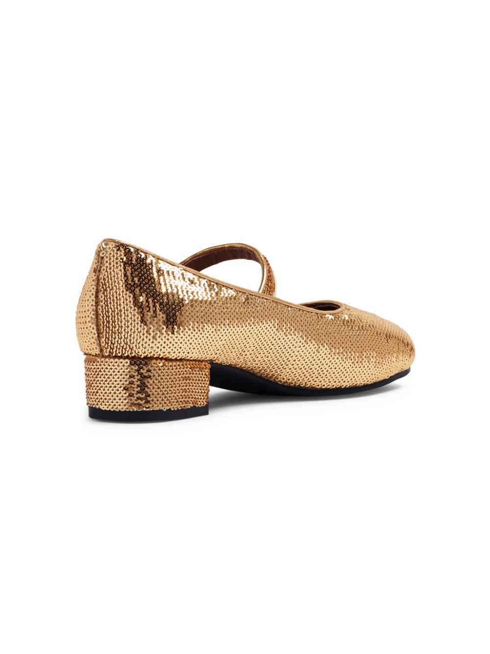 Shop Age Of Innocence Michelle Sequin-embellished Ballerina Shoes In Gold