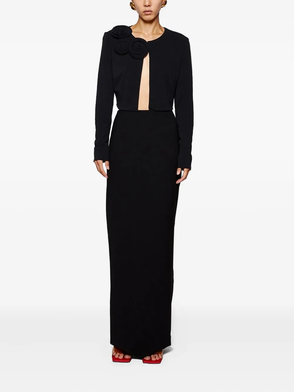 Mônot High waist maxi-rok - Zwart