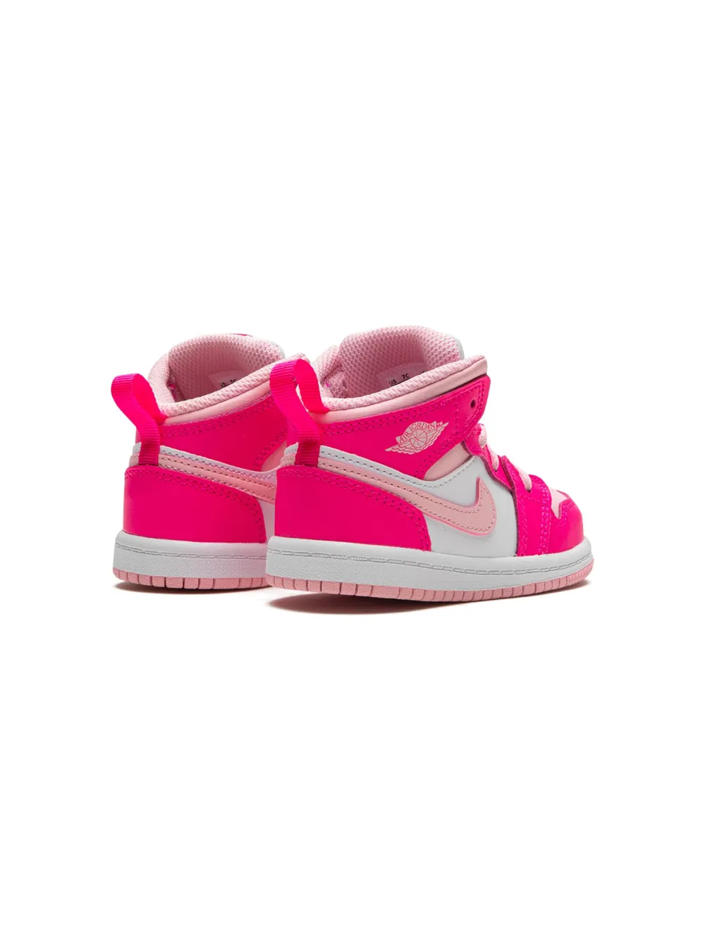 Shop Jordan Air  1 Mid "fierce Pink" Sneakers