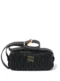 Miu Miu matelassé nappa leather shoulder bag - Black