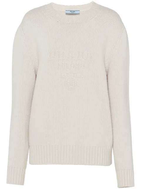 Prada logo-embroidered jumper