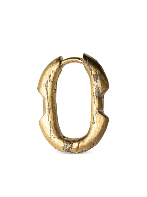 Parts of Four arete Deco extra pequeño bañado en oro