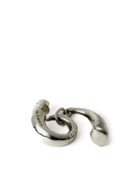 Parts of Four Horn polished finish pendant earring