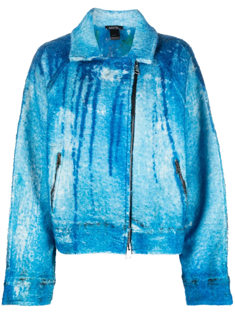 Avant Toi Liquid Art-print jacket – Blue