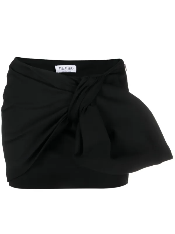 ミニスカート THE ATTICO Women Mini Skirts 241WCS181 A014100 Black The Attico Daiki tie-knit Mini Skirt | Black | FARFETCH