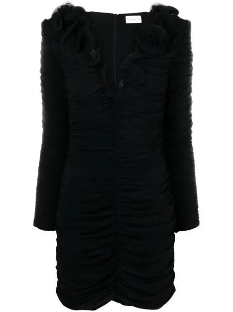 Magda Butrym Flower decolte long-sleeve minidress