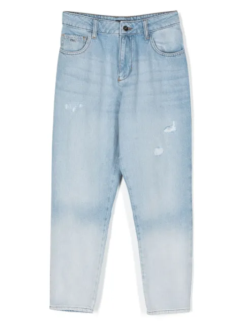 Emporio Armani Kids jean baggy à effet délavé