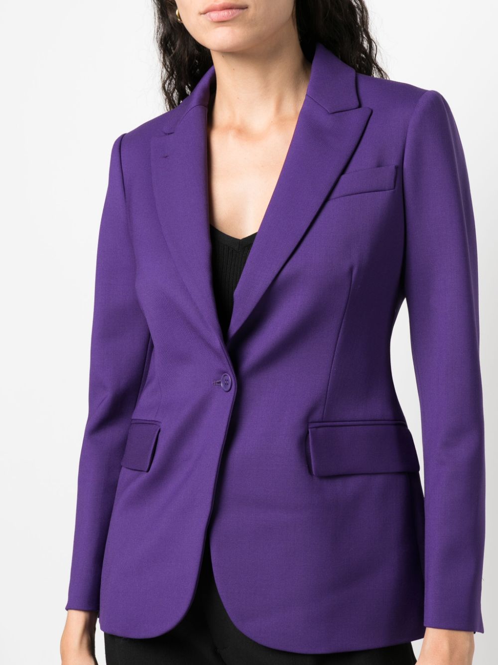 Shop P.a.r.o.s.h Single-breasted Virgin Wool Blazer In Purple
