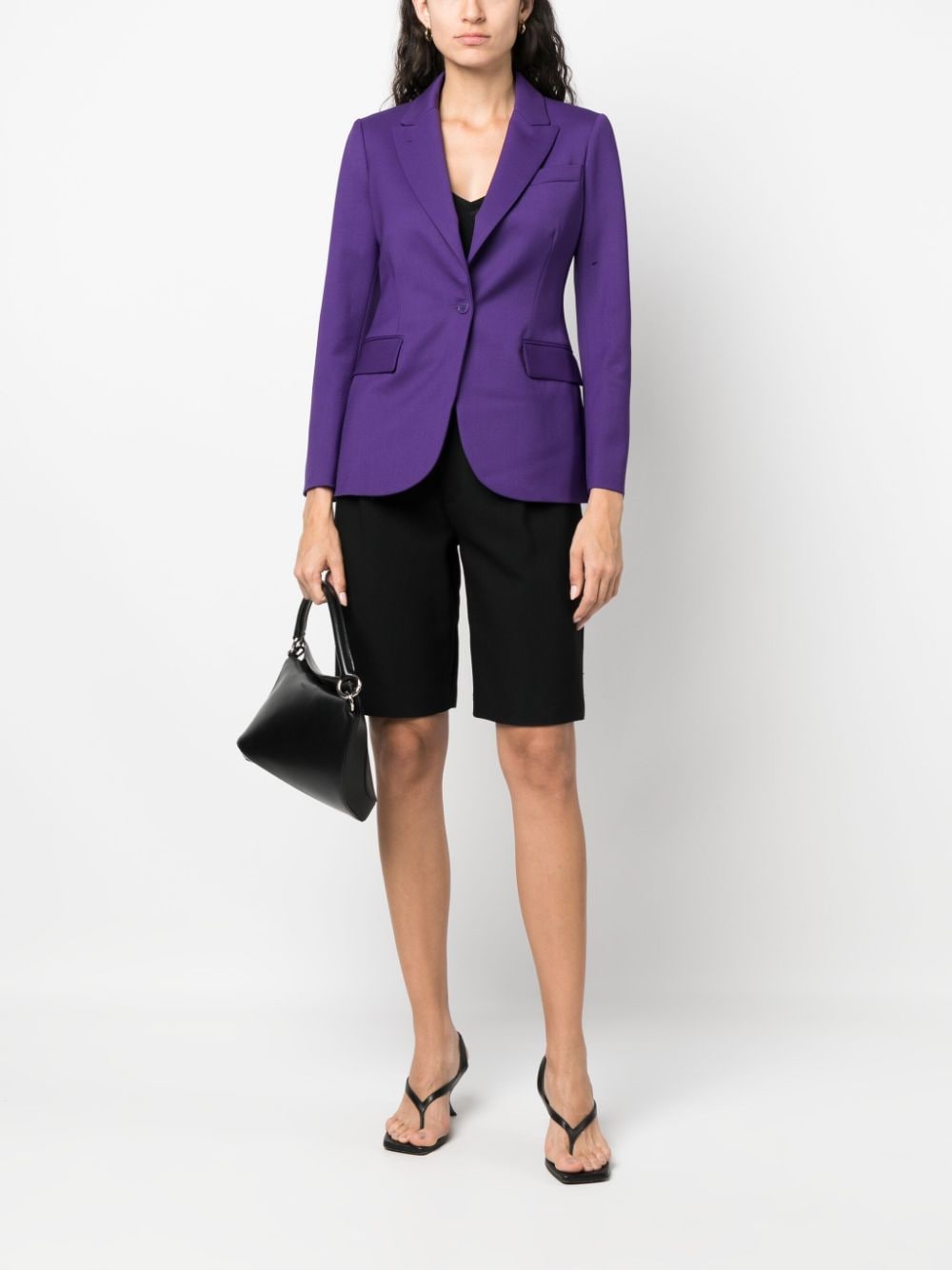 Shop P.a.r.o.s.h Single-breasted Virgin Wool Blazer In Purple