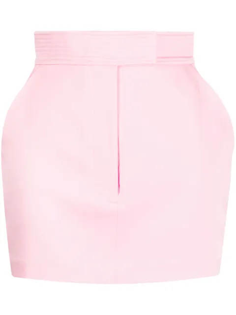 Alex Perry high-waisted satin-finish skirt