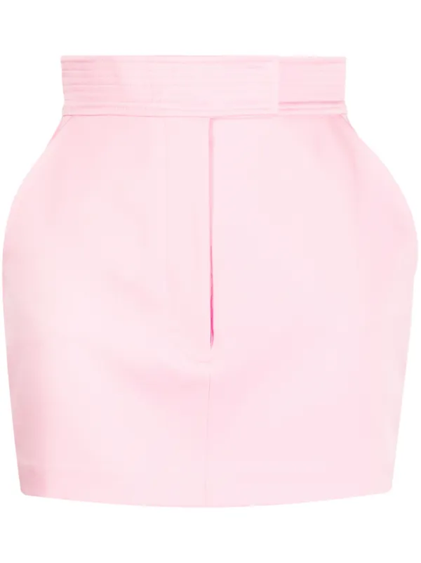 Alex Perry High-waisted Satin-finish Skirt in Pink