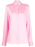 Alex Perry satin-finish button-down shirt - Pink