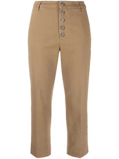 DONDUP straight-leg cropped trousers