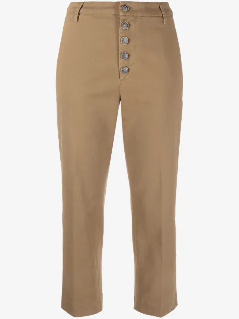 DONDUP straight-leg cropped trousers