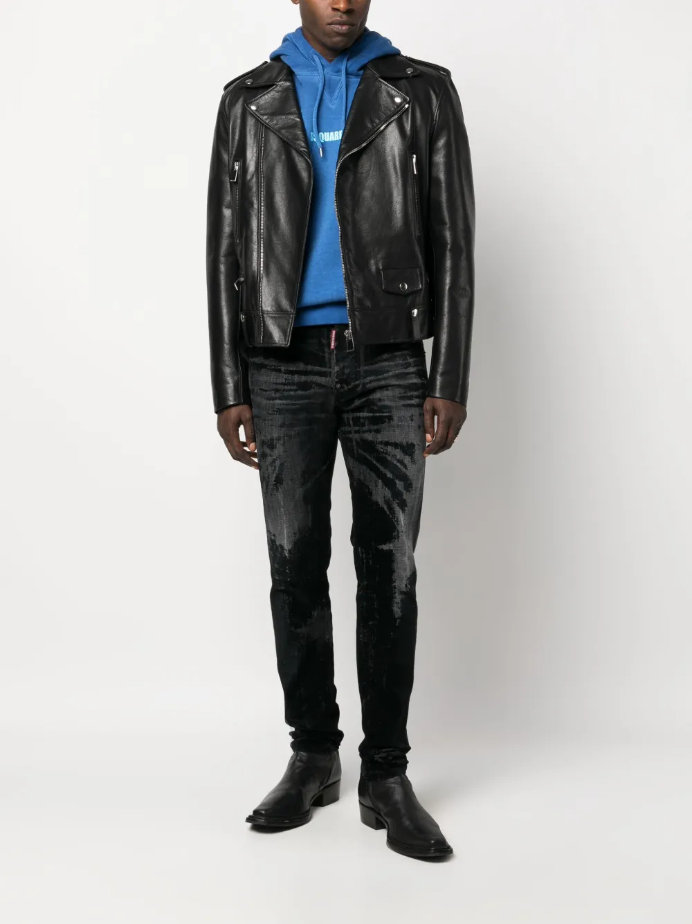Dsquared2 Hoodie met logoprint - Blauw