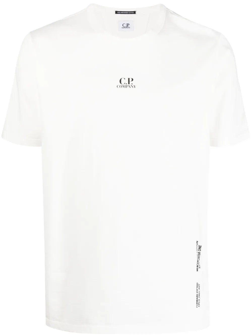 Shop C.p. Company Logo-print Cotton T-shirt In White