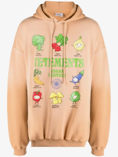 VETEMENTS Vegan Logo drawstring hood