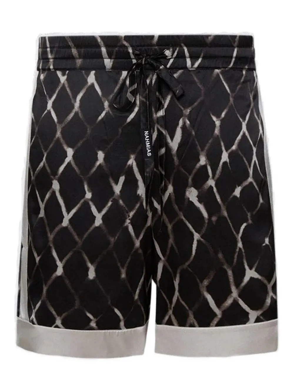 Nahmias Elastic-waistband Silk Shorts In Black