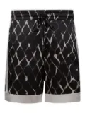 Nahmias elastic-waistband silk shorts - Black