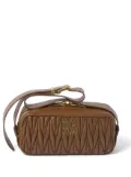 Miu Miu matelassé nappa leather shoulder bag - Brown