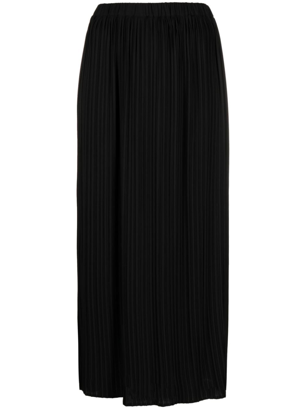 Alysi Fully-pleated High-waist Skirt In Black