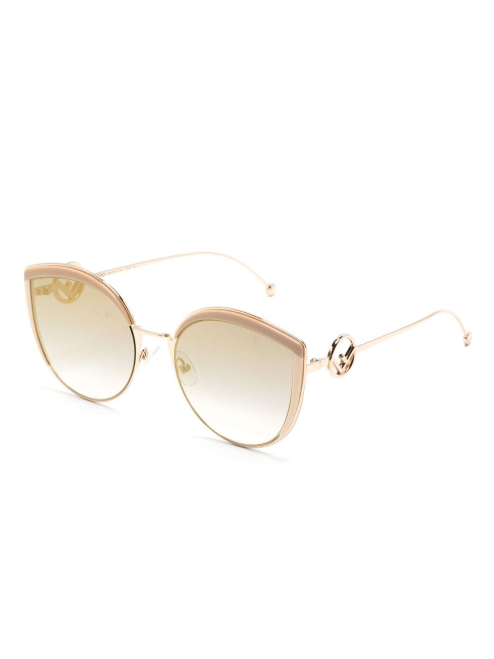 Fendi Eyewear Zonnebril met cat-eye montuur - Goud