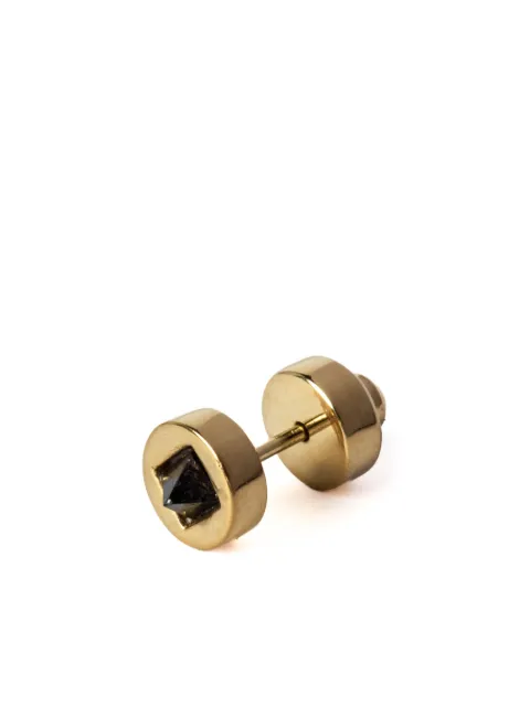 Parts of Four Ohrstecker mit Kristall in Pyramidenform