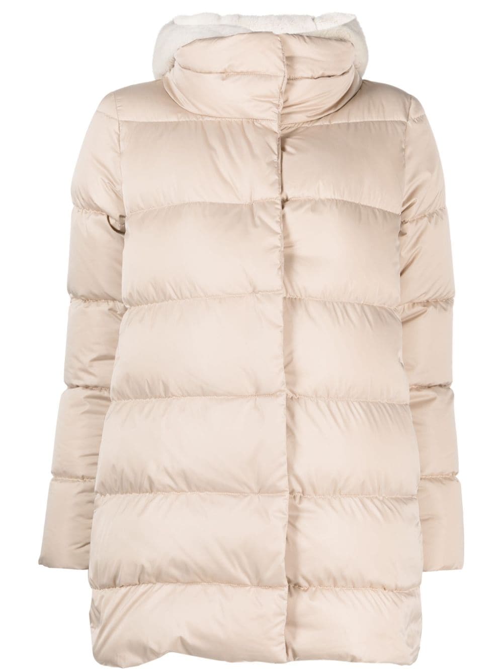 Herno Hooded Padded Puffer Jacket In Neutrals