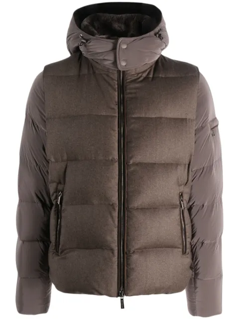 Moorer detachable-hood puffer jacket