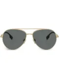 Burberry Eyewear logo-plaque pilot-frame sunglasses - Gold