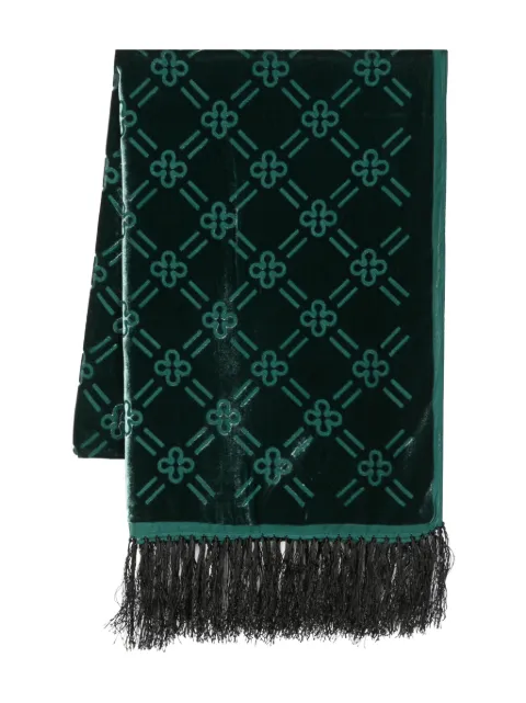 V°73 velvet fringed scarf