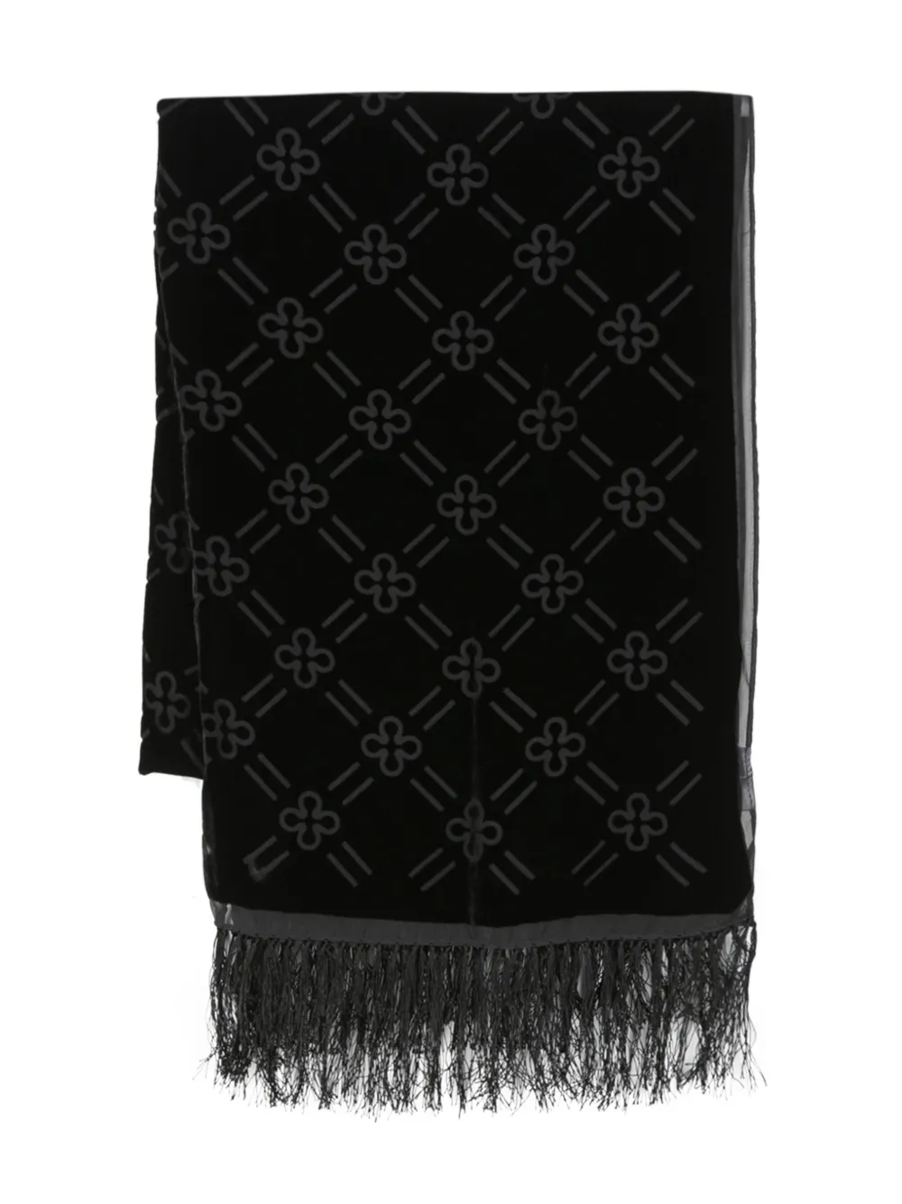 velvet fringed scarf