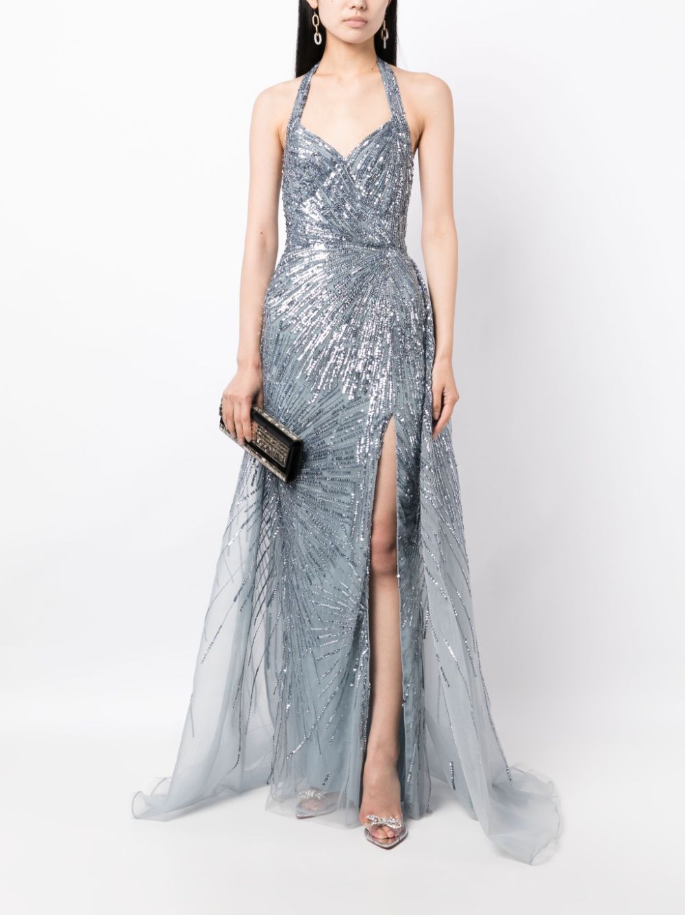 Zuhair Murad Avondjurk met pailletten - Blauw